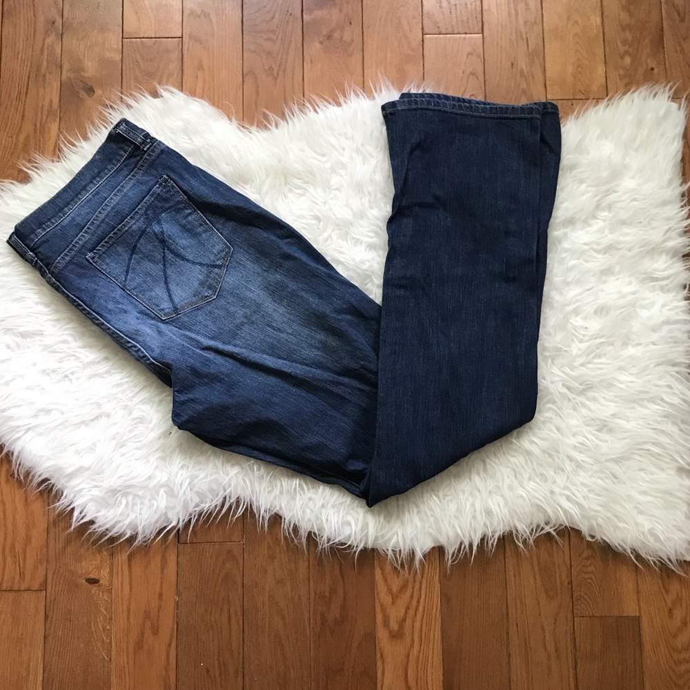 New York and co Womens low rise boot cut jeans 14
